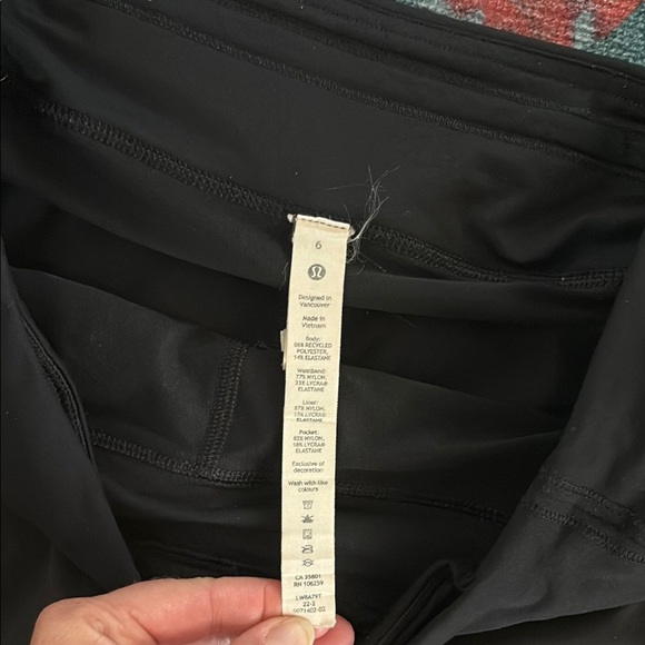 Lululemon Pace Rival Tall Black Women's Skirt Skort 6 - Picture 7 of 8